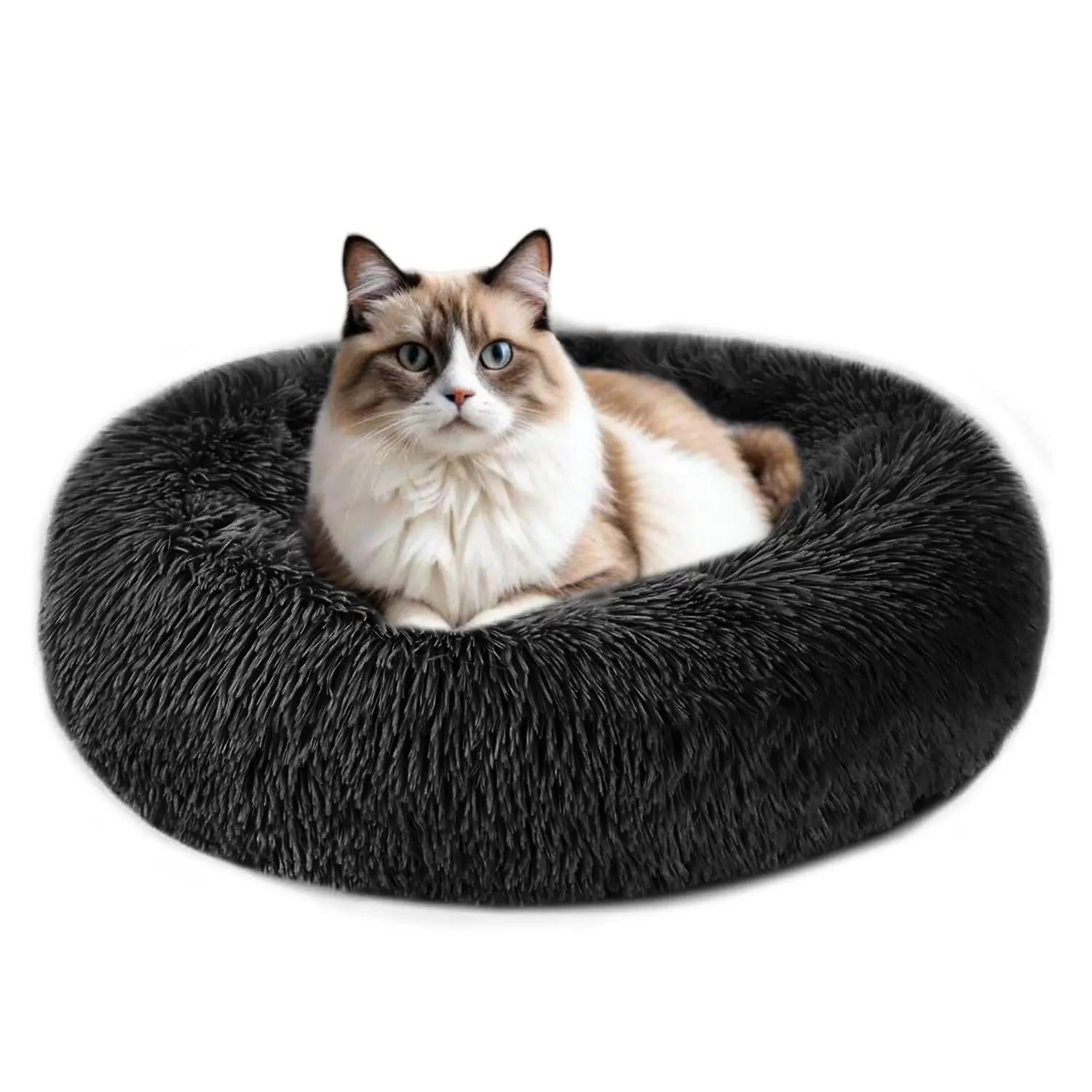 Dark Grey Donut Cat Bed