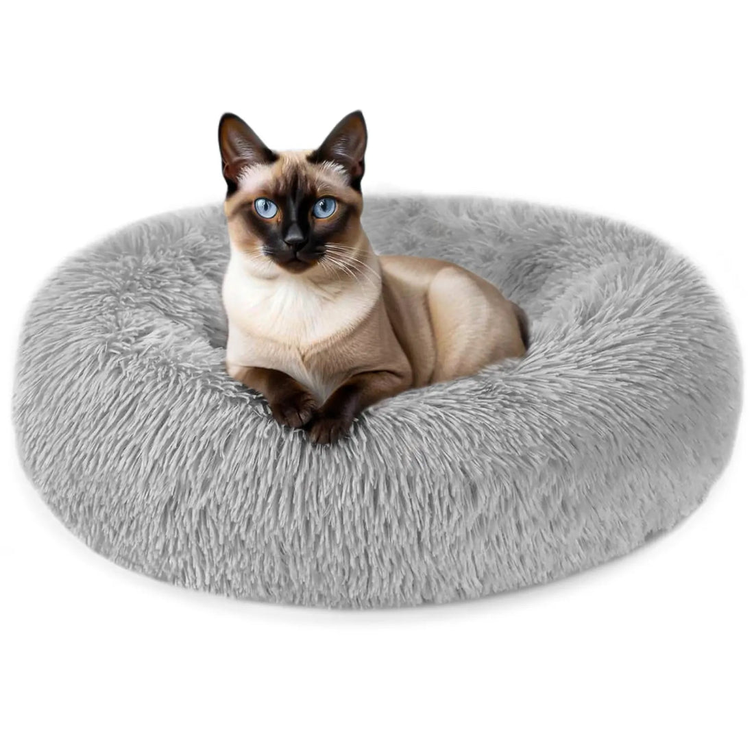 Grey Donut Cat Bed