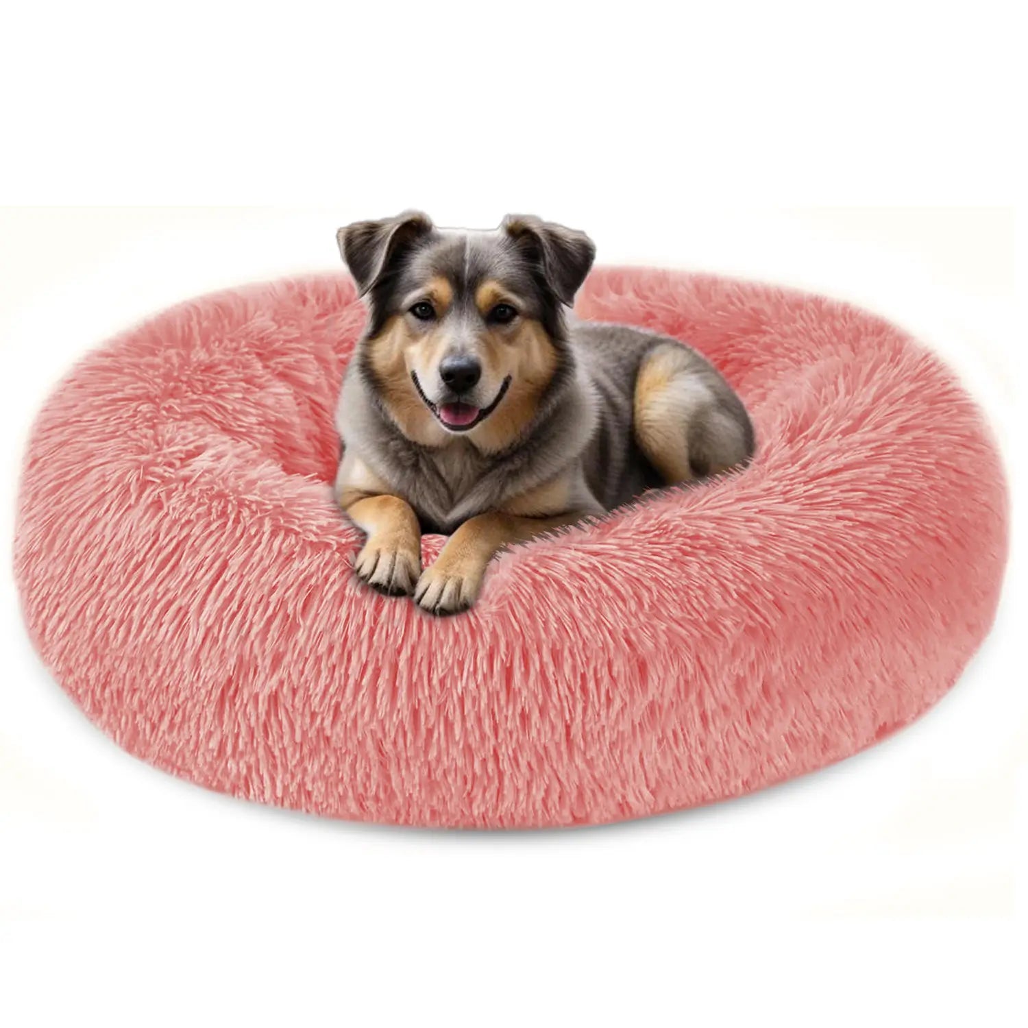 Pink donut dog Bed